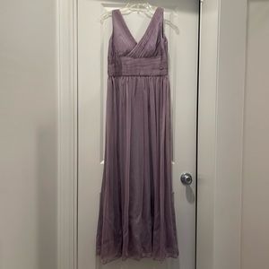 Purple floor length formal dress